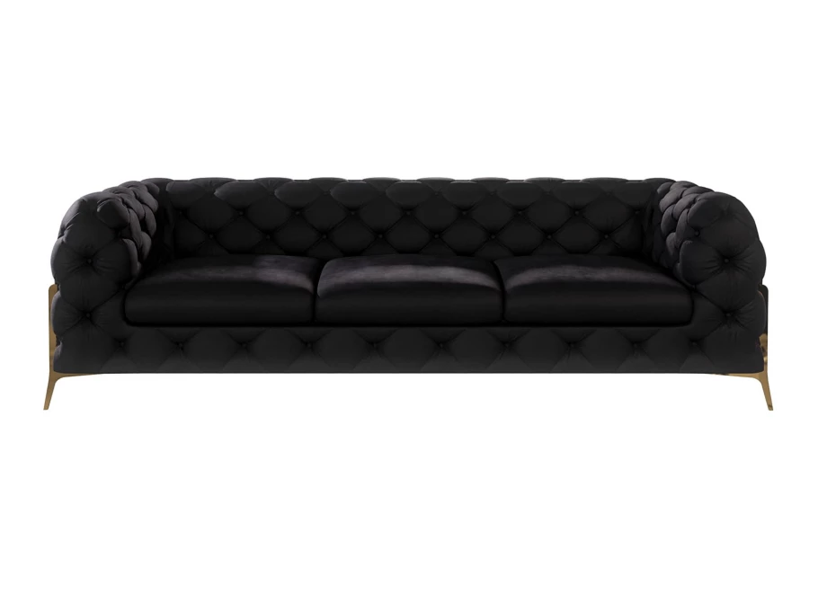 Sofa trzyosobowa pikowana glamour Chesterfield TEO HIGH 3