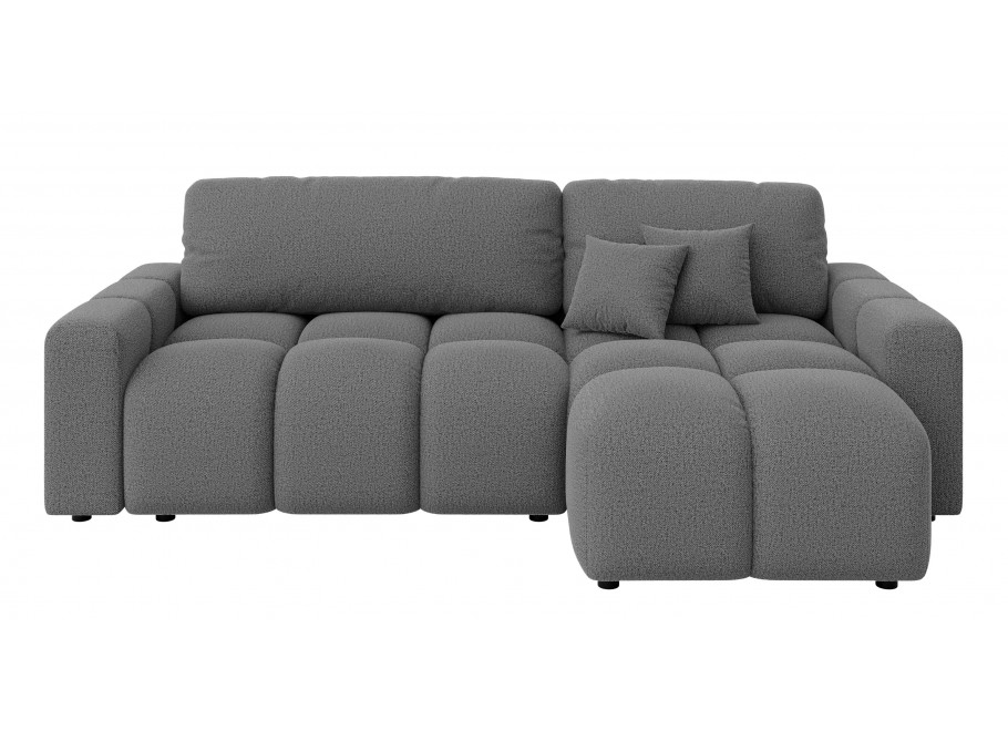 Szary rozkładany narożnik VEGA z funkcją spania