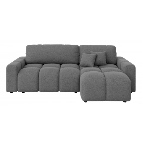 Szary rozkładany narożnik VEGA z funkcją spania