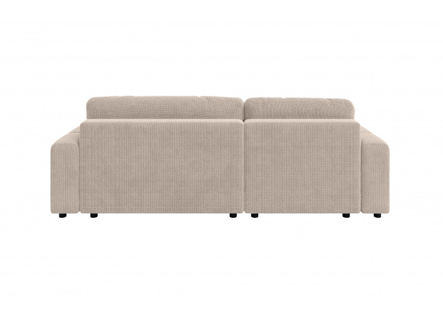 Beżowy rozkładany narożnik VEGA z funkcją spania i pojemnikiem na pościel 4