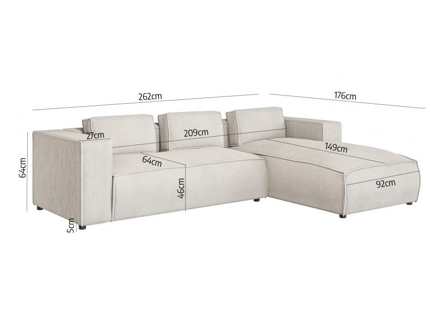 Narożnik czteroosobowy nowoczesny ESMO 4