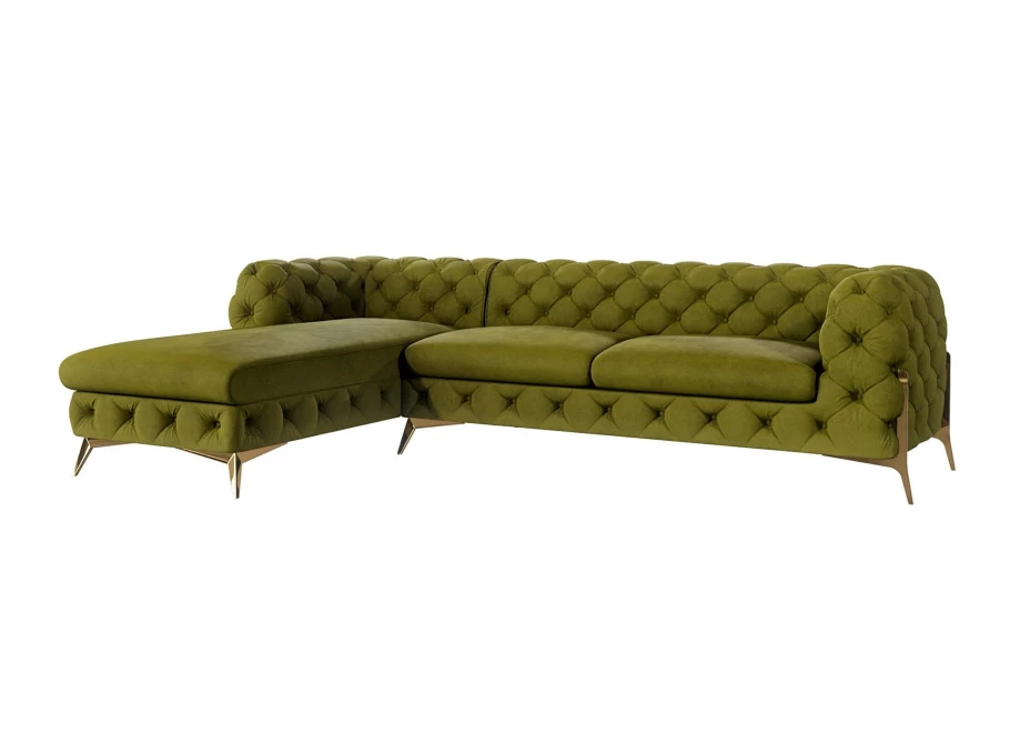 Narożnik pięcioosobowy pikowany glamour Chesterfield TEO HIGH 2,5+OT Narożnik pięcioosobowy pikowany glamour Chesterfield TEO HIGH 2,5+OT