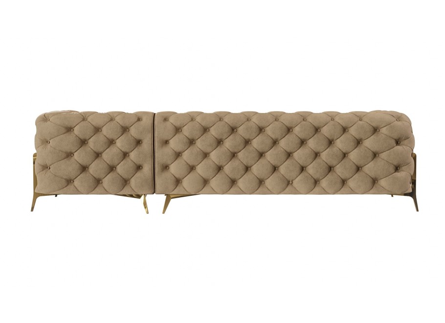 Narożnik czteroosobowy pikowany glamour Chesterfield TEO HIGH 2+OT 10