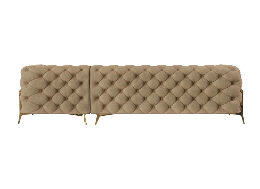 Narożnik czteroosobowy pikowany glamour Chesterfield TEO HIGH 2+OT Narożnik czteroosobowy pikowany glamour Chesterfield TEO HIGH 2+OT