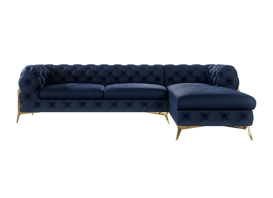 Narożnik czteroosobowy pikowany glamour Chesterfield TEO HIGH 2+OT Narożnik czteroosobowy pikowany glamour Chesterfield TEO HIGH 2+OT
