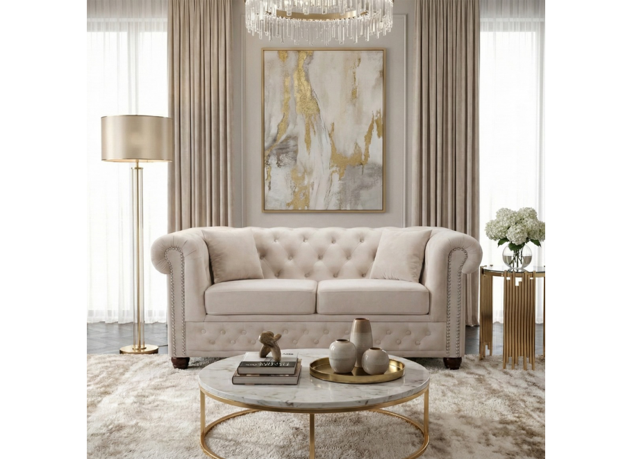 Sofa dwuosobowa pikowana Chesterfield FELIX 2 - Riviera 21