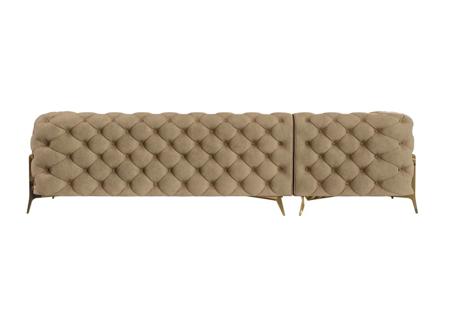 Narożnik czteroosobowy pikowany glamour Chesterfield TEO HIGH 2+OT Narożnik czteroosobowy pikowany glamour Chesterfield TEO HIGH 2+OT