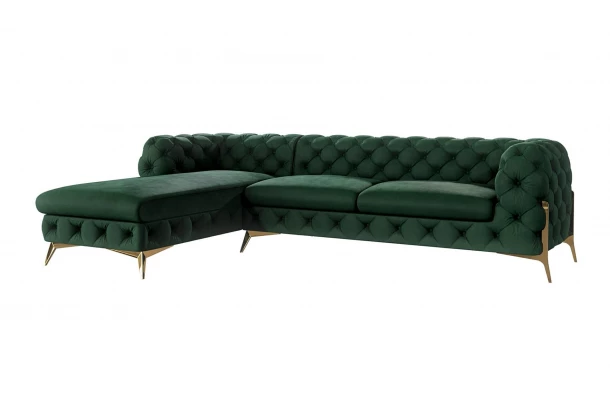 Narożnik czteroosobowy pikowany glamour Chesterfield TEO HIGH 2+OT - design i funkcjonalnosc w parze Narożnik czteroosobowy pikowany glamour Chesterfield TEO HIGH 2+OT - design i funkcjonalnosc w parze