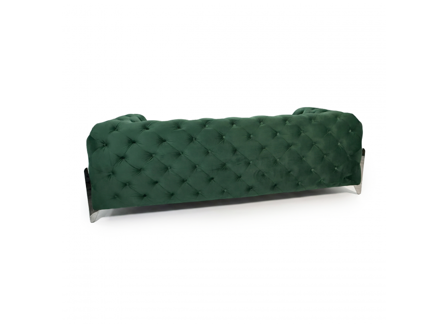 Sofa pikowana Chesterfield KALIFORNIA 3 tk. Magic Velvet 2225 butelkowa zieleń 2