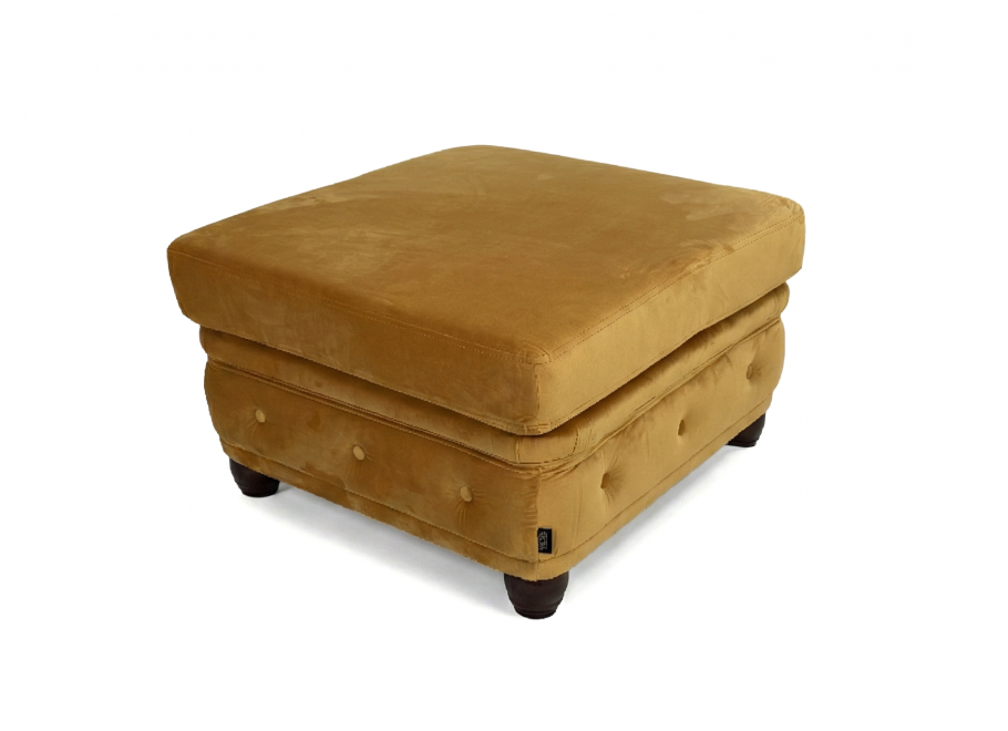 Puf pikowany Chesterfield podnóżek do salonu Felix 75x70 tk. Magic Velvet 2215