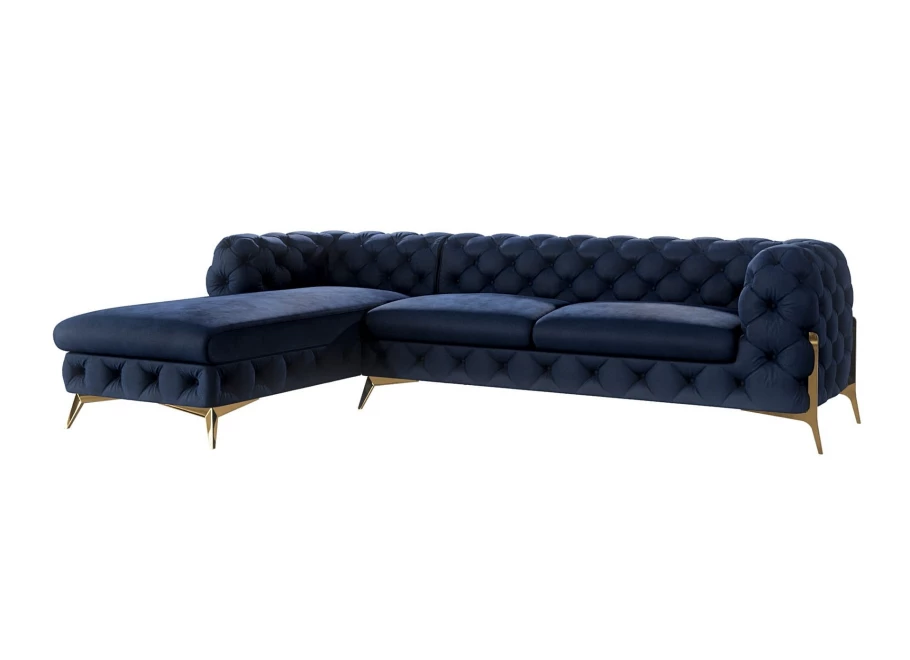 Narożnik czteroosobowy pikowany glamour Chesterfield TEO HIGH 2+OT Narożnik czteroosobowy pikowany glamour Chesterfield TEO HIGH 2+OT