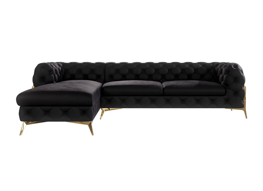 Narożnik czteroosobowy pikowany glamour Chesterfield TEO HIGH 2+OT Narożnik czteroosobowy pikowany glamour Chesterfield TEO HIGH 2+OT