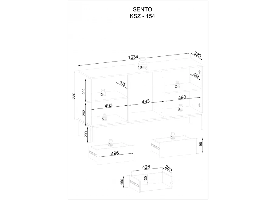Komoda z oświetleniem LED Resto KSZ154
