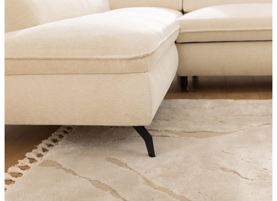 Narożnik Melvano duży beżowy z funkcją spania na wysokich nóżkach - Misterio 4