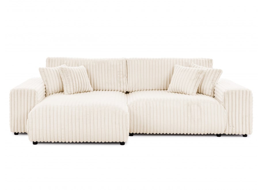 Rozkładany narożnik Nubo beżowy z funkcją spania i pojemnikiem na pościel - Vito 23