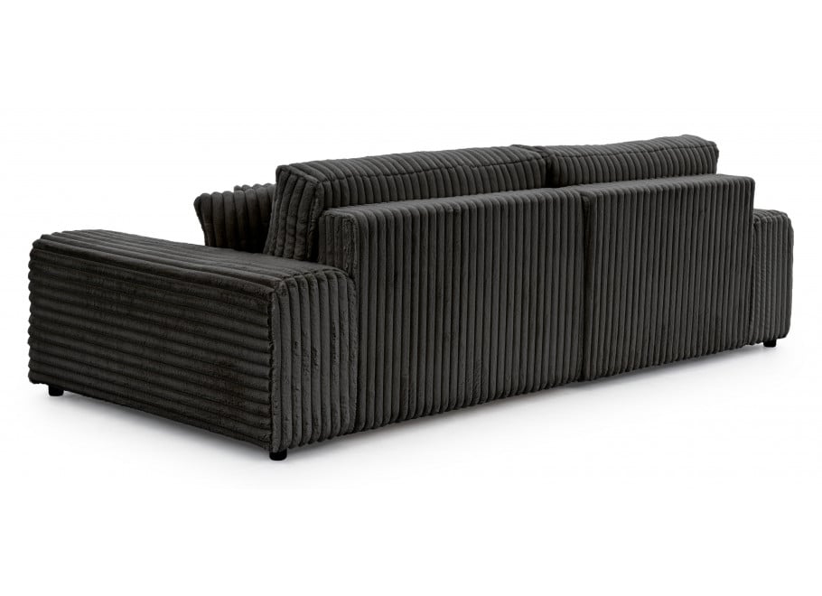 Rozkładany narożnik L-kształtny Nubo grafitowy sztruksowy z funkcją spania - Vito 18