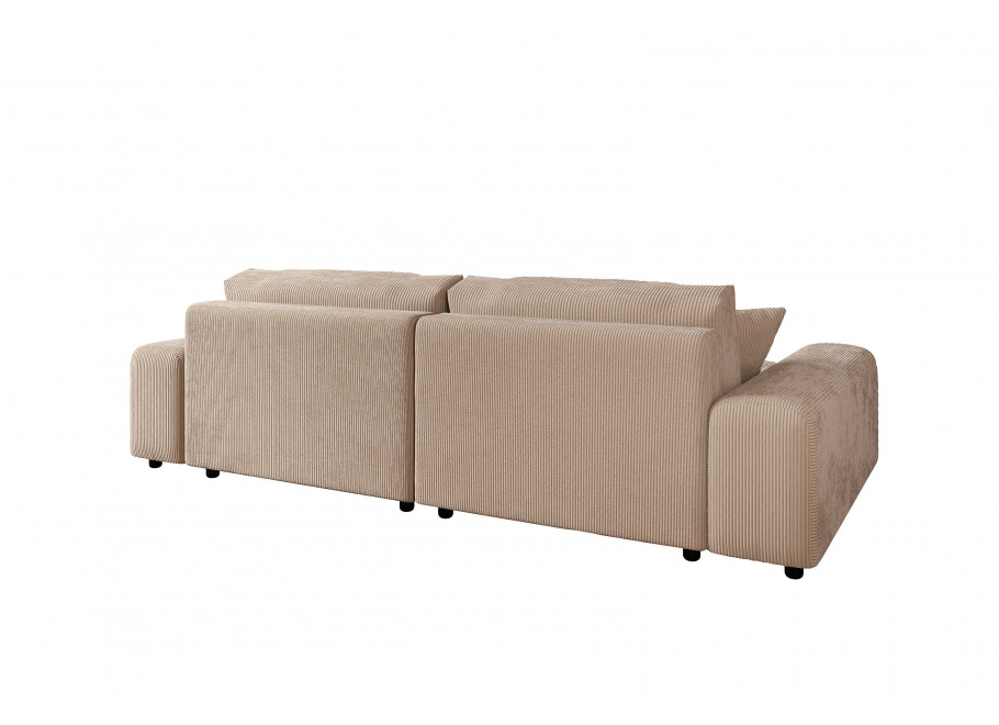 Narożnik L-kształtny Nubo z Funkcją Spania jasny brąz sztruks - Lincoln 17