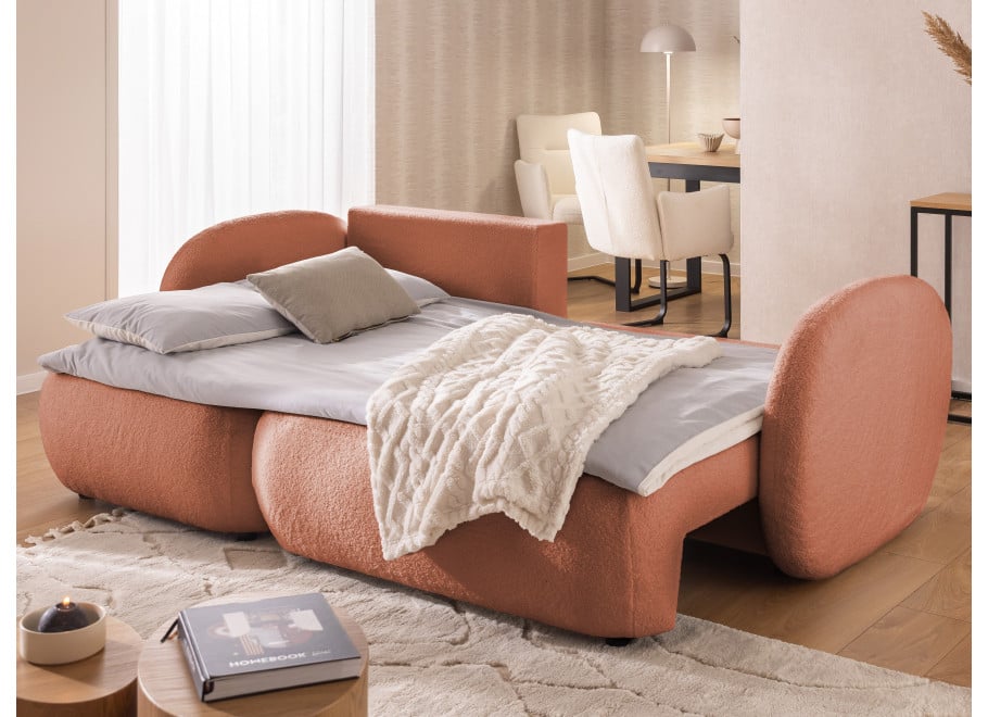 Narożnik Velano rozkładany Ceglasty Brąz - pojemnik na pościel - Quelle 54