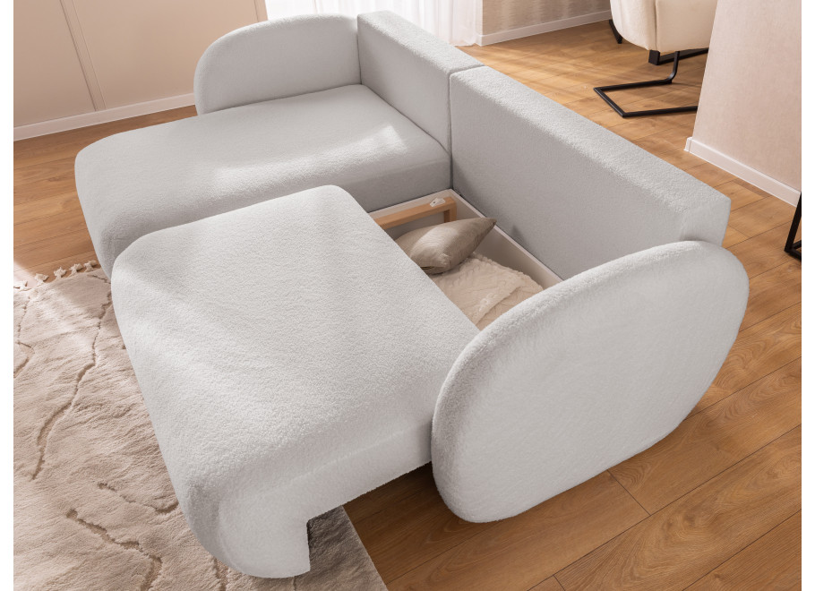 Narożnik Velano z funkcją spania jasny szary - nowoczesny do salonu - Quelle 83