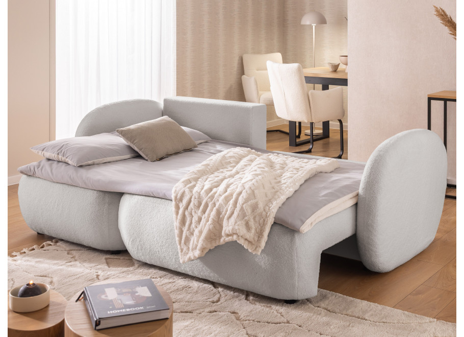 Narożnik Velano z funkcją spania jasny szary - nowoczesny do salonu - Quelle 83