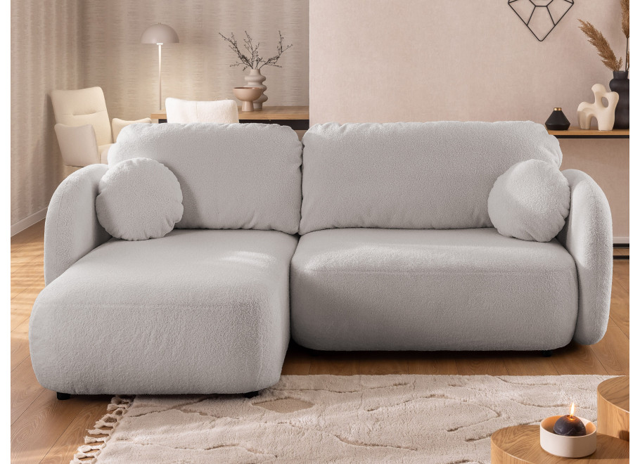 Narożnik Velano z funkcją spania jasny szary - nowoczesny do salonu - Quelle 83