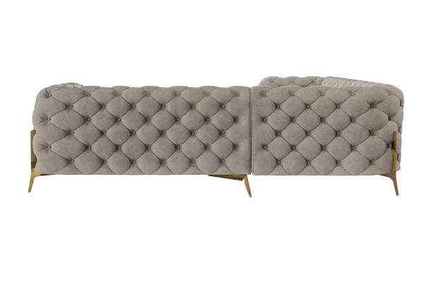 Narożnik pięcioosobowy luksusowy pikowany Chesterfield TEO HIGH 2+E+2 - luksusowe