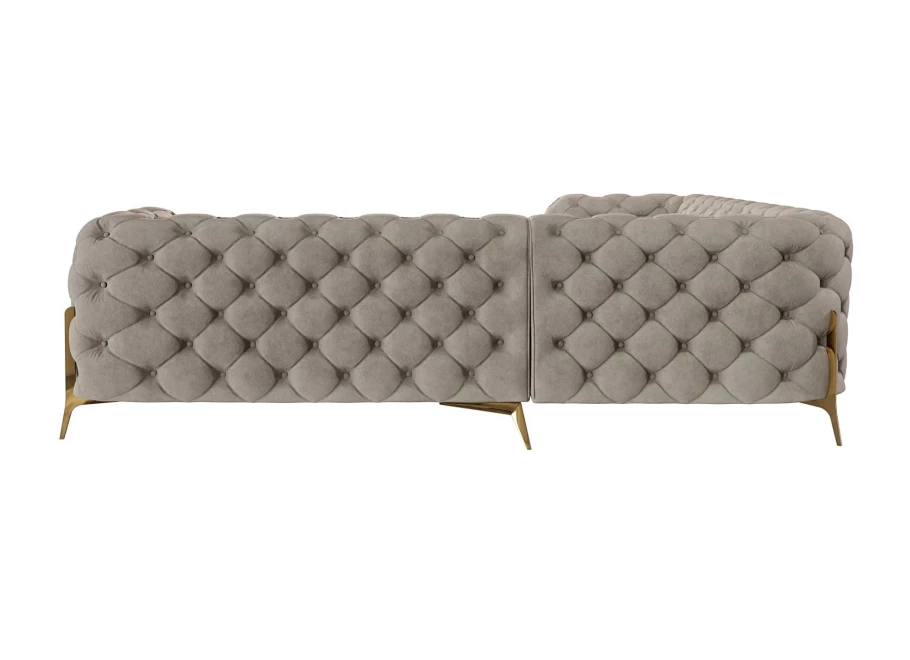 Narożnik pięcioosobowy luksusowy pikowany Chesterfield TEO HIGH 2+E+2