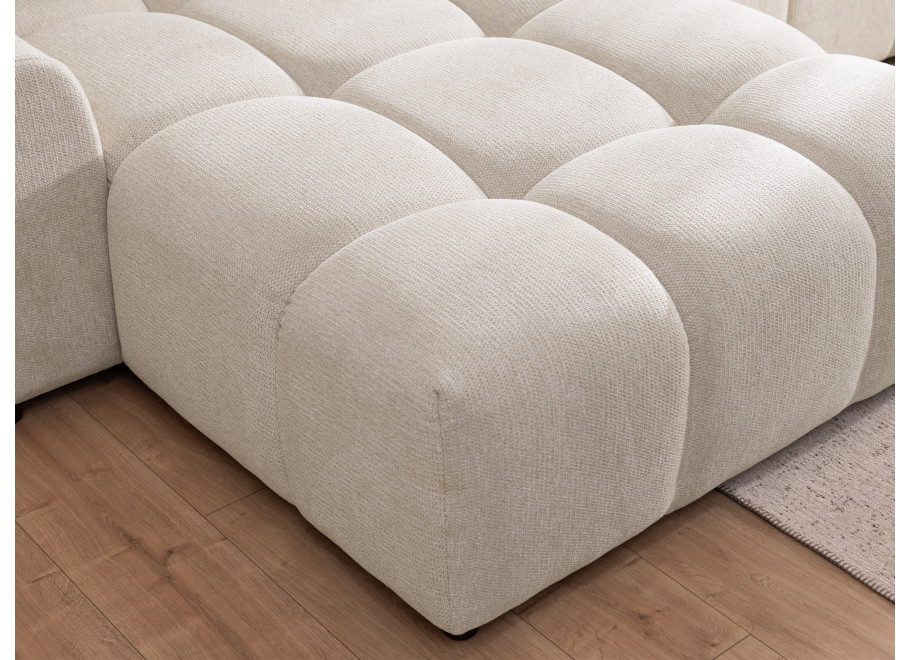 Narożnik Mallow – Miękki nowoczesny L-kształtny pikowany - Aragon 03