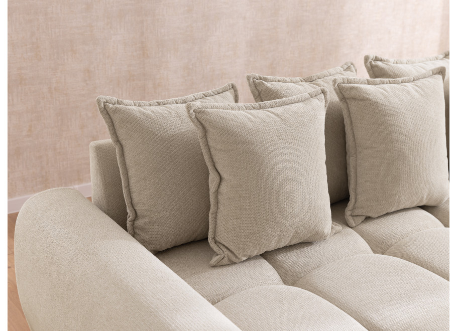 Narożnik Mallow – Miękki nowoczesny L-kształtny pikowany - Aragon 03