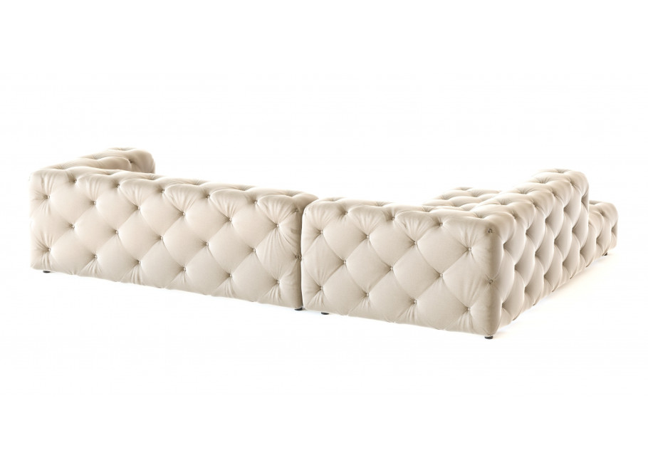 Narożnik pięcioosobowy pikowany glamour BENTLEY 5