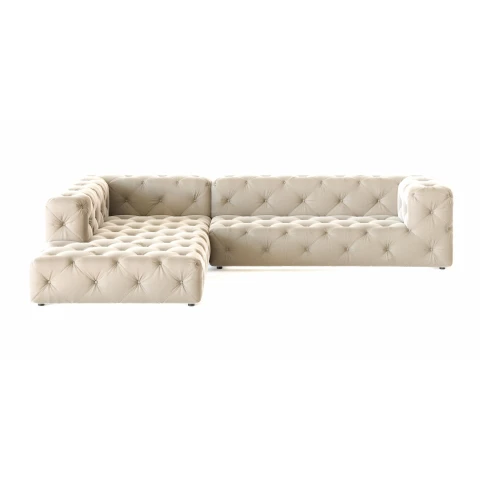 Narożnik pięcioosobowy pikowany glamour BENTLEY