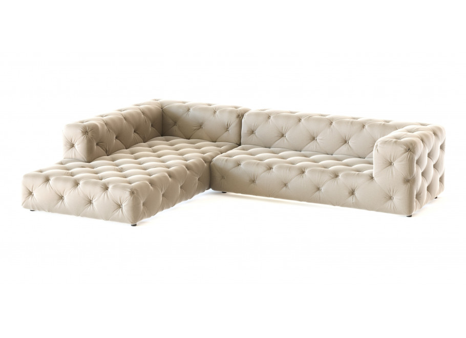 Narożnik pięcioosobowy pikowany glamour BENTLEY 3