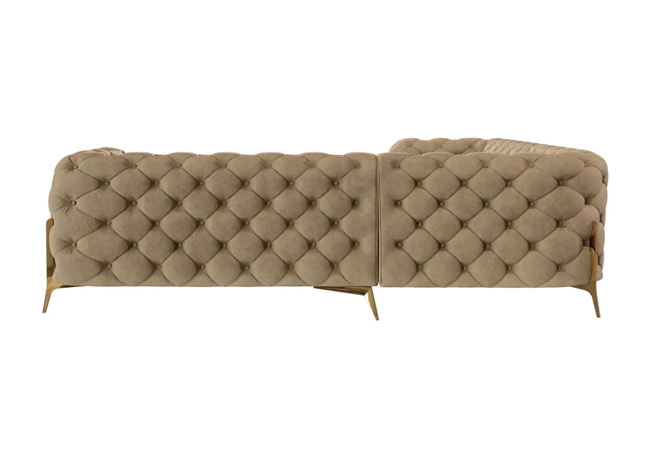 Narożnik pięcioosobowy luksusowy pikowany Chesterfield TEO HIGH 2+E+2