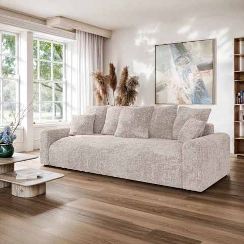 Sofa czteroosobowa komfortowa z funkcją spania Cleo small
