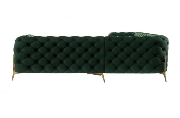 Narożnik pięcioosobowy luksusowy pikowany Chesterfield TEO HIGH 2+E+2 - stylowe