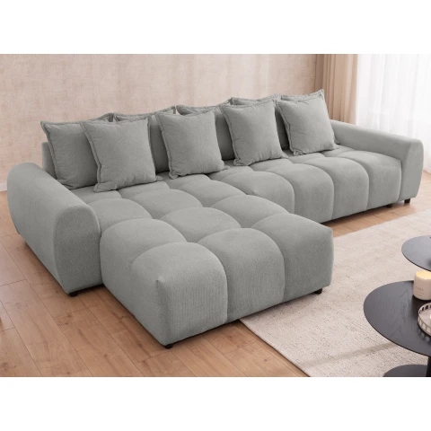 Narożnik jasnoszary Mallow L-kształtny – Tkanina hydrofobowa