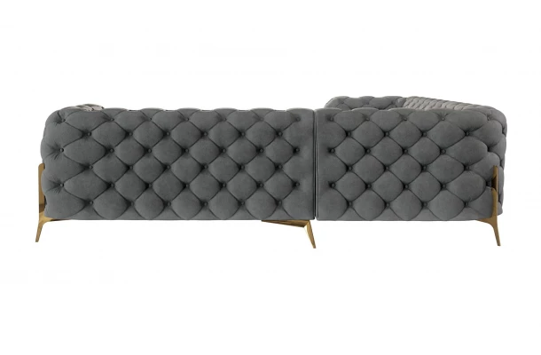 Narożnik pięcioosobowy luksusowy pikowany Chesterfield TEO HIGH 2+E+2 - design i funkcjonalnosc w parze