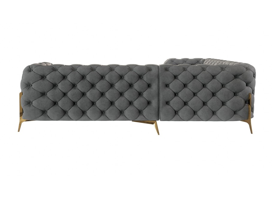 Narożnik pięcioosobowy luksusowy pikowany Chesterfield TEO HIGH 2+E+2 16