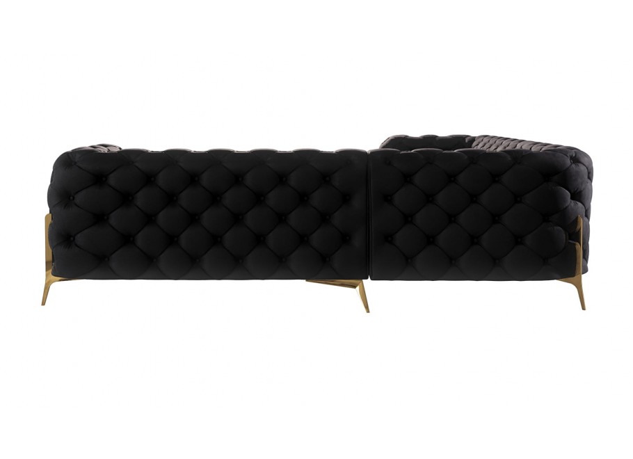 Narożnik pięcioosobowy luksusowy pikowany Chesterfield TEO HIGH 2+E+2 18