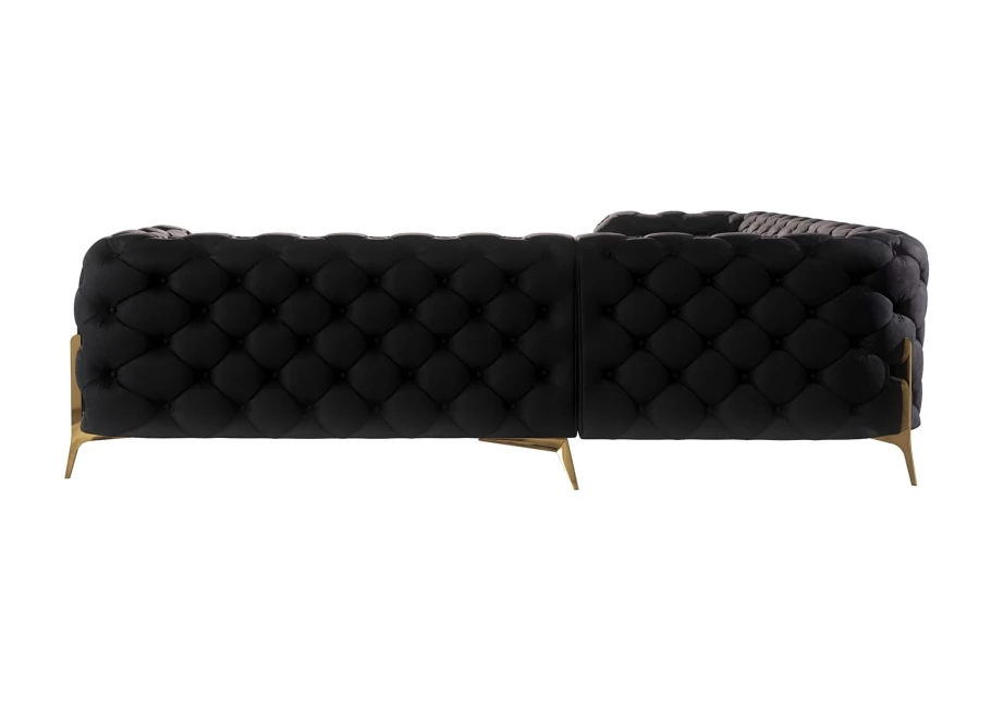 Narożnik pięcioosobowy luksusowy pikowany Chesterfield TEO HIGH 2+E+2