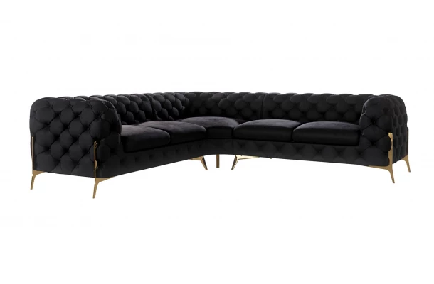 Narożnik pięcioosobowy luksusowy pikowany Chesterfield TEO HIGH 2+E+2 - design i funkcjonalnosc w parze