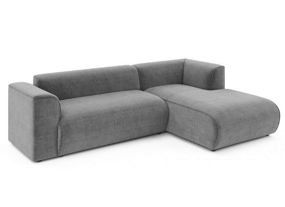 Wygodny narożnik czteroosobowy Lerise szary - łatwoczyszcząca tkanina 2
