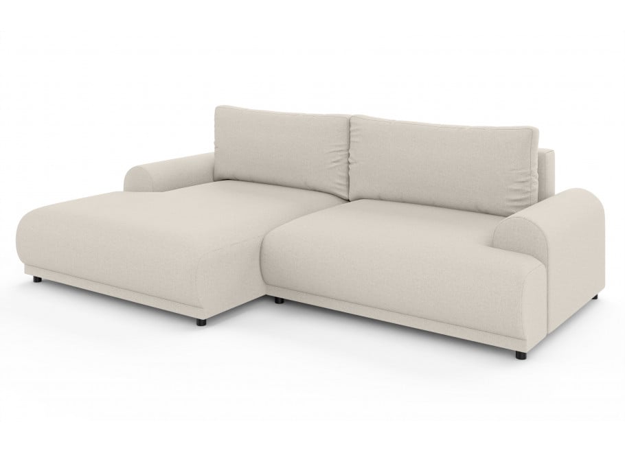 Narożnik czteroosobowy nowoczesny Albero beżowy – funkcja spania - Barrel 3