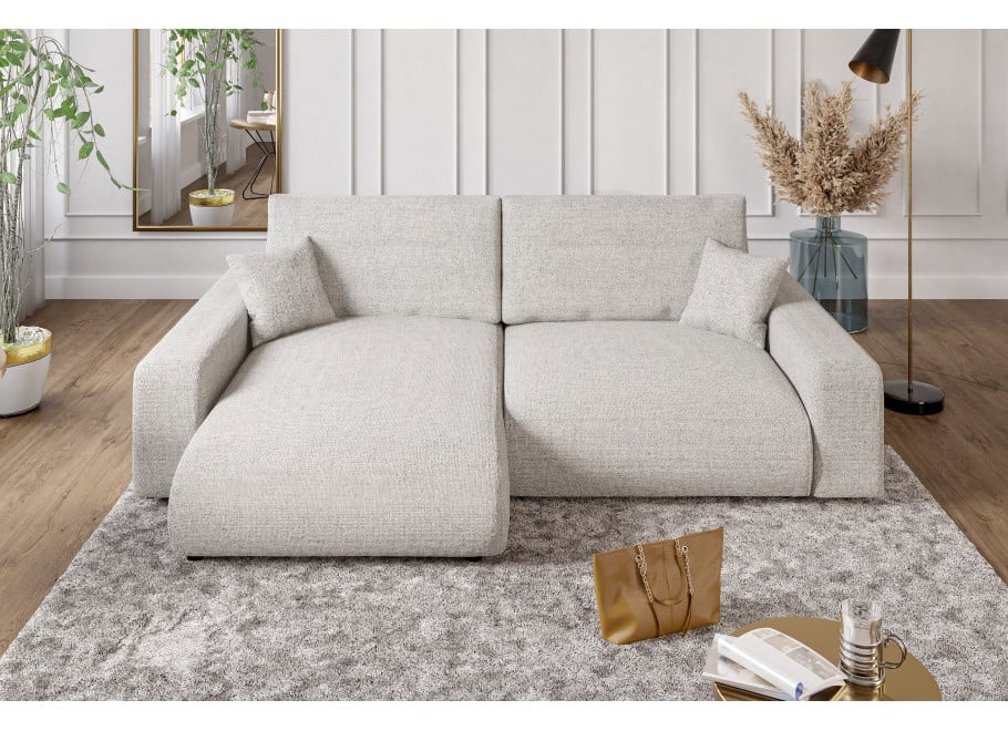 Narożnik rozkładany Candi Bis beżowy do salonu z funkcją spania - Hevre 22