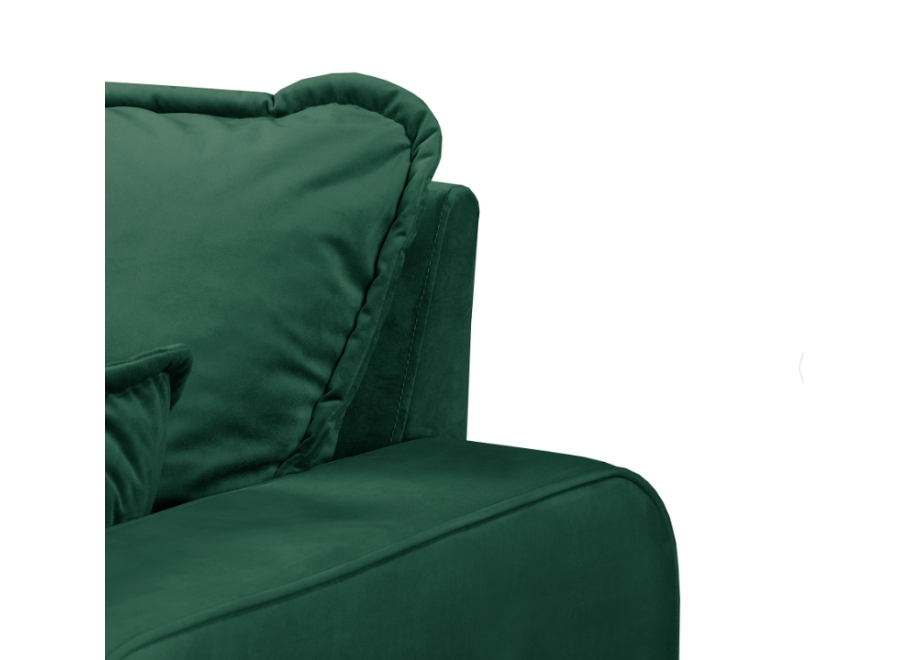 Wygodny narożnik L-kształtny Sofi butelkowa zieleń – styl skandynawski 9