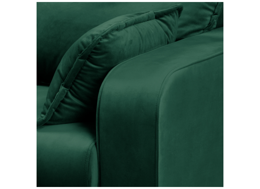 Wygodny narożnik L-kształtny Sofi butelkowa zieleń – styl skandynawski 7