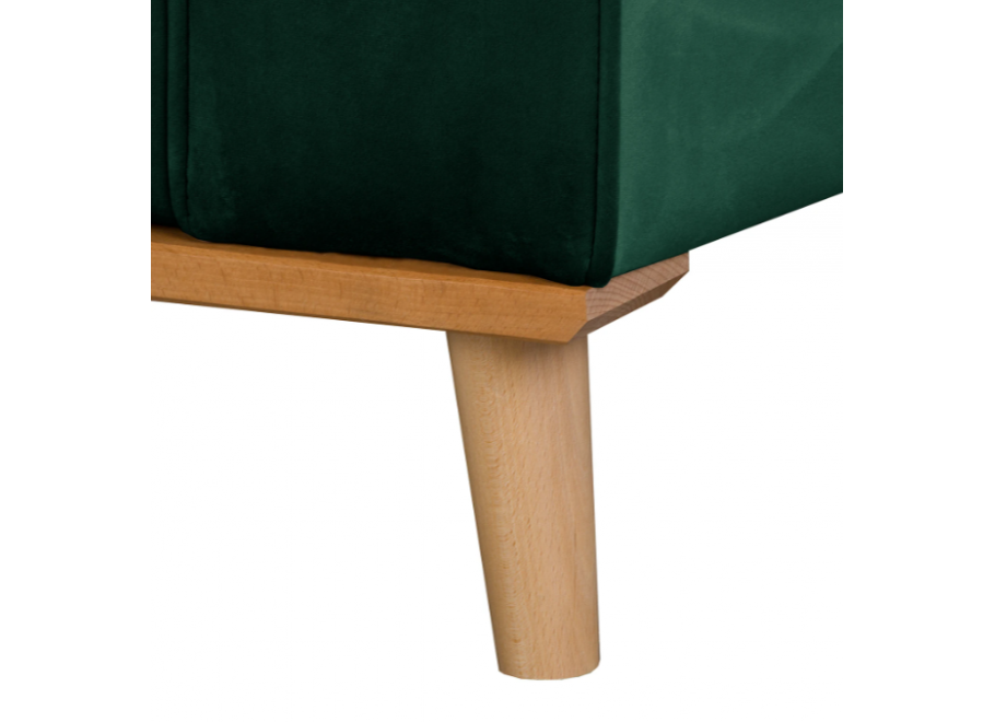 Wygodny narożnik L-kształtny Sofi butelkowa zieleń – styl skandynawski 6