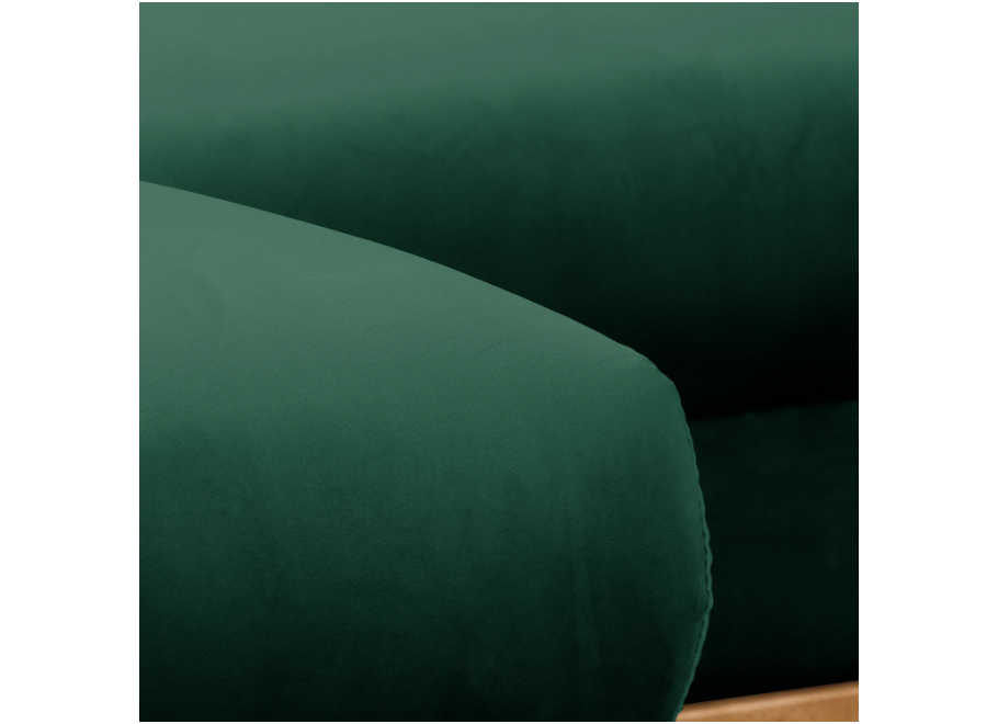 Wygodny narożnik L-kształtny Sofi butelkowa zieleń – styl skandynawski 13