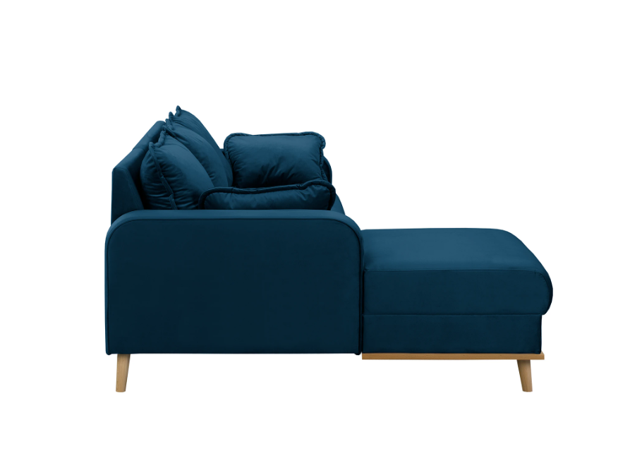 Narożnik nowoczesny Sofi granatowy – wygodne siedzisko na wysokich nóżkach - Riviera 81