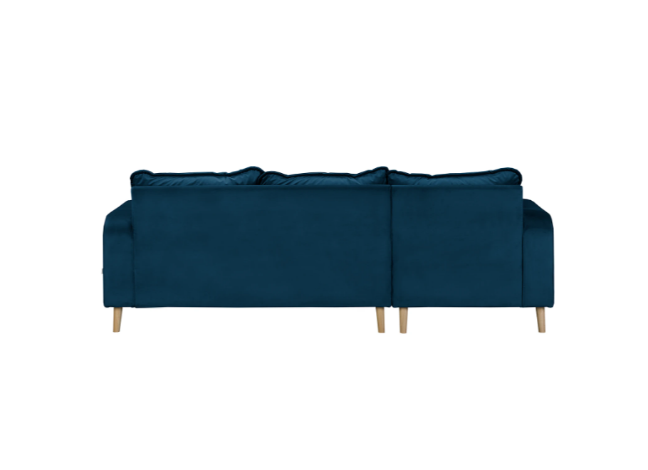 Narożnik nowoczesny Sofi granatowy – wygodne siedzisko na wysokich nóżkach - Riviera 81